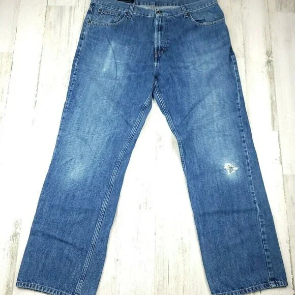 Men's Tommy Hilfiger Jeans Freedom Fit Size 36x32 (36X31) EUC - Picture 1 of 5
